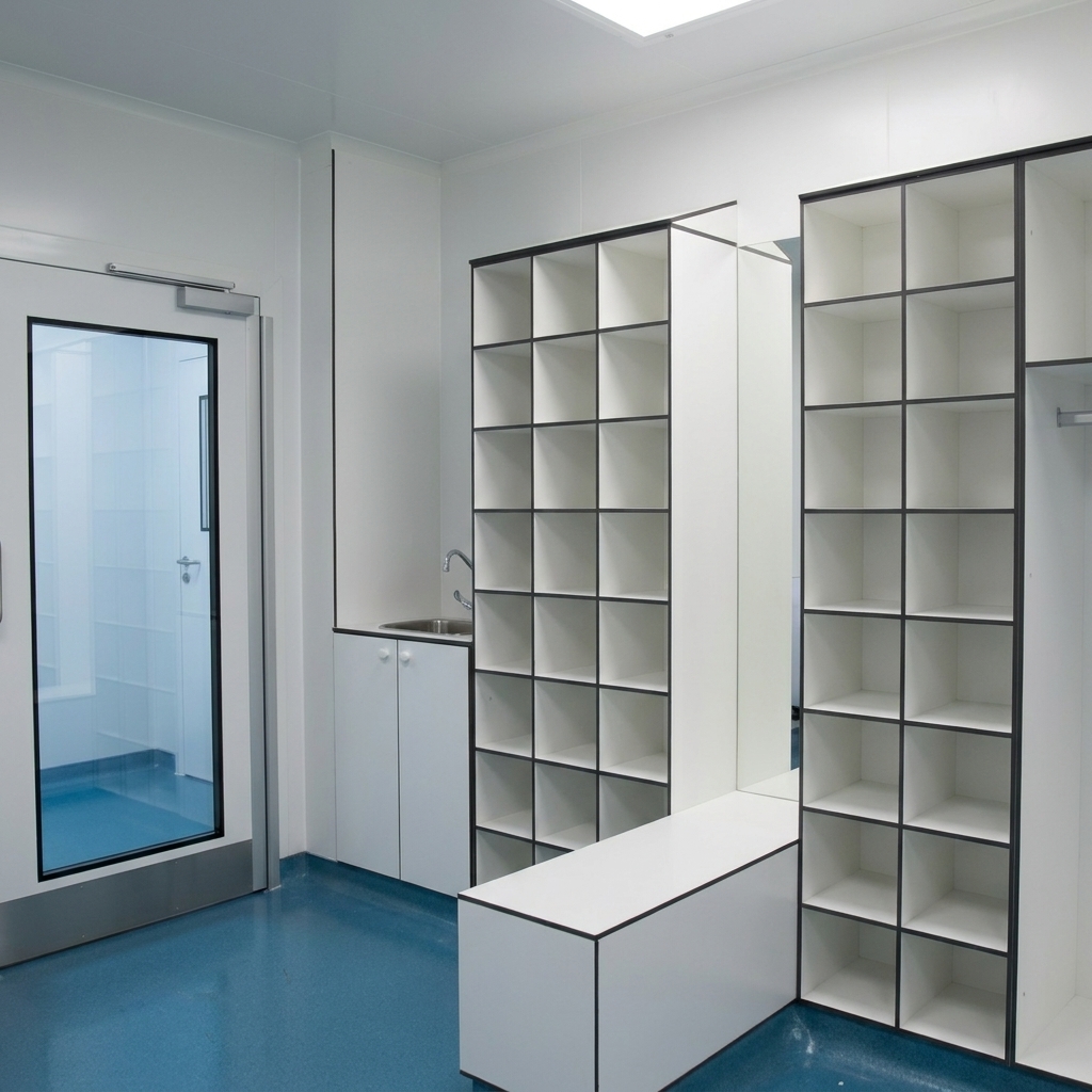 Armoire vestiaire et évier sas salle blanche Puissance 3